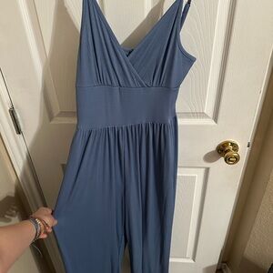 Blue Sleeveless Jumpsuit